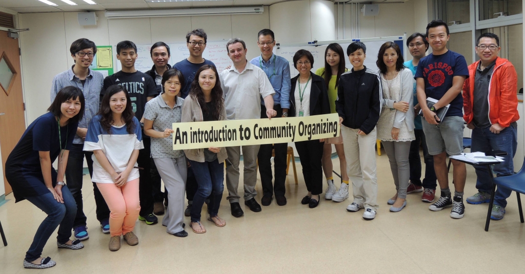 Angus with some of the trainees on his last visit to Hong Kong