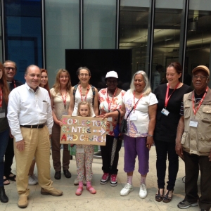 Meeting councillors to get better street signs for the church